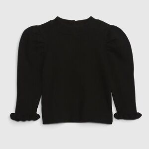 Baby Gap Girls Infant Black Puff Sleeve Sweater Trendy Toddler 12-18 Months NWT